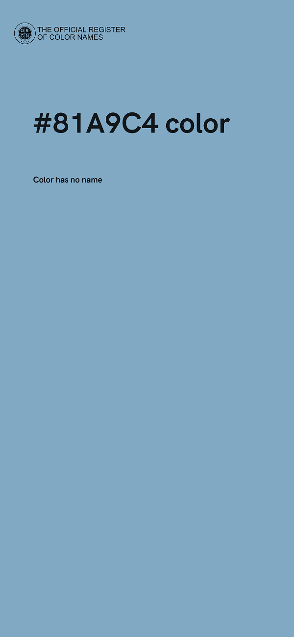 #81A9C4 color image