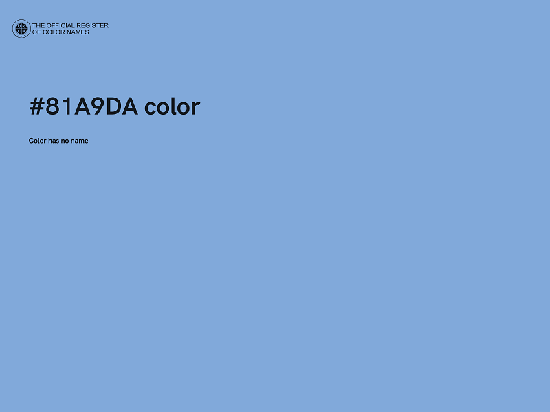 #81A9DA color image