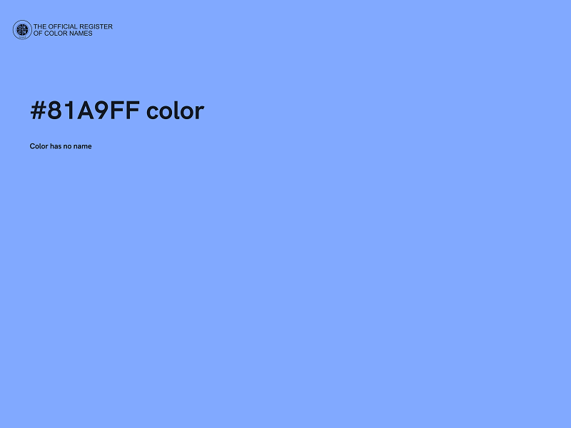 #81A9FF color image