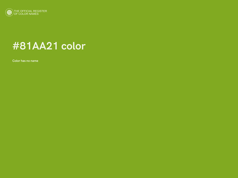 #81AA21 color image