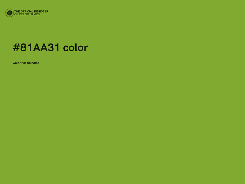 #81AA31 color image