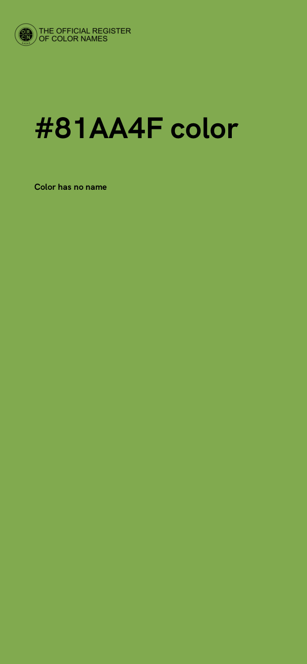 #81AA4F color image
