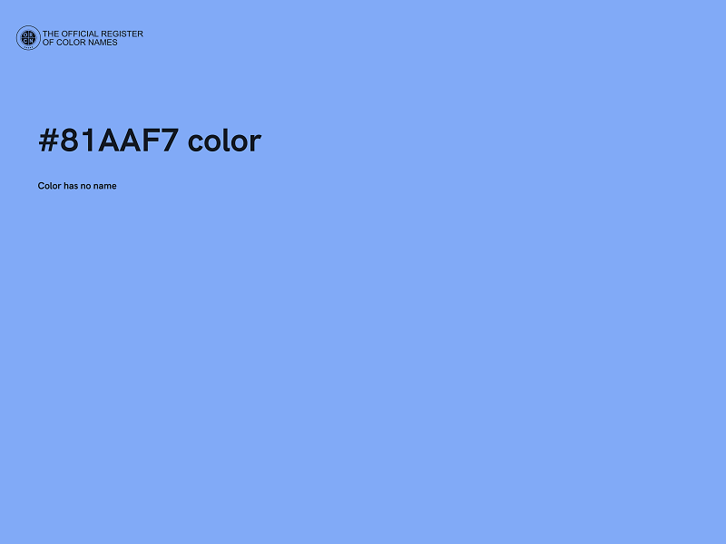 #81AAF7 color image