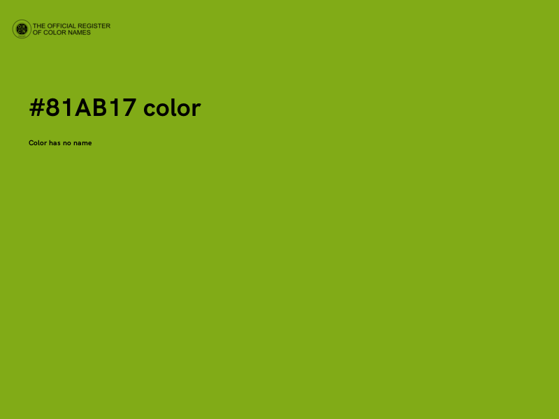 #81AB17 color image