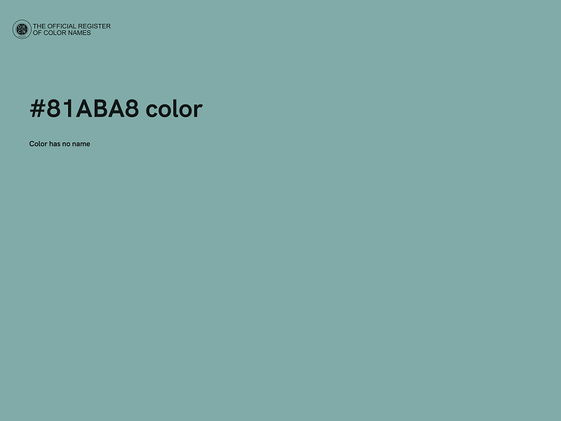 #81ABA8 color image