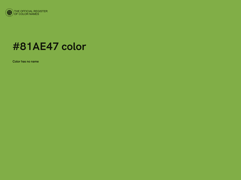 #81AE47 color image