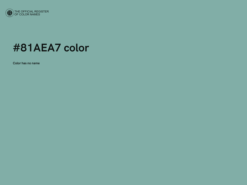 #81AEA7 color image