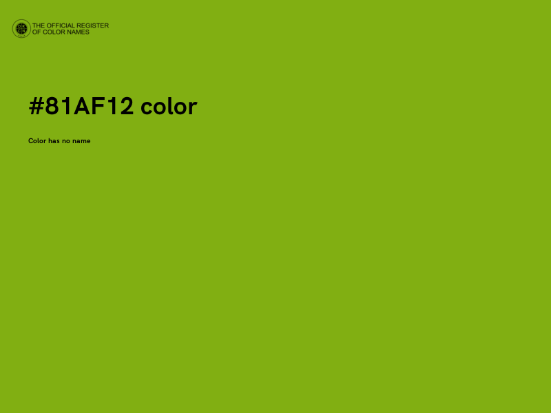 #81AF12 color image