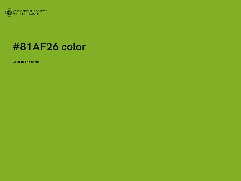 #81AF26 color image