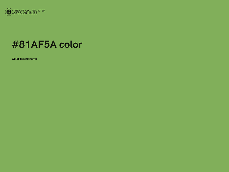 #81AF5A color image
