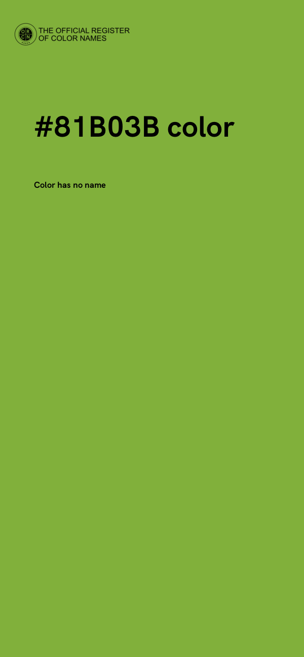 #81B03B color image