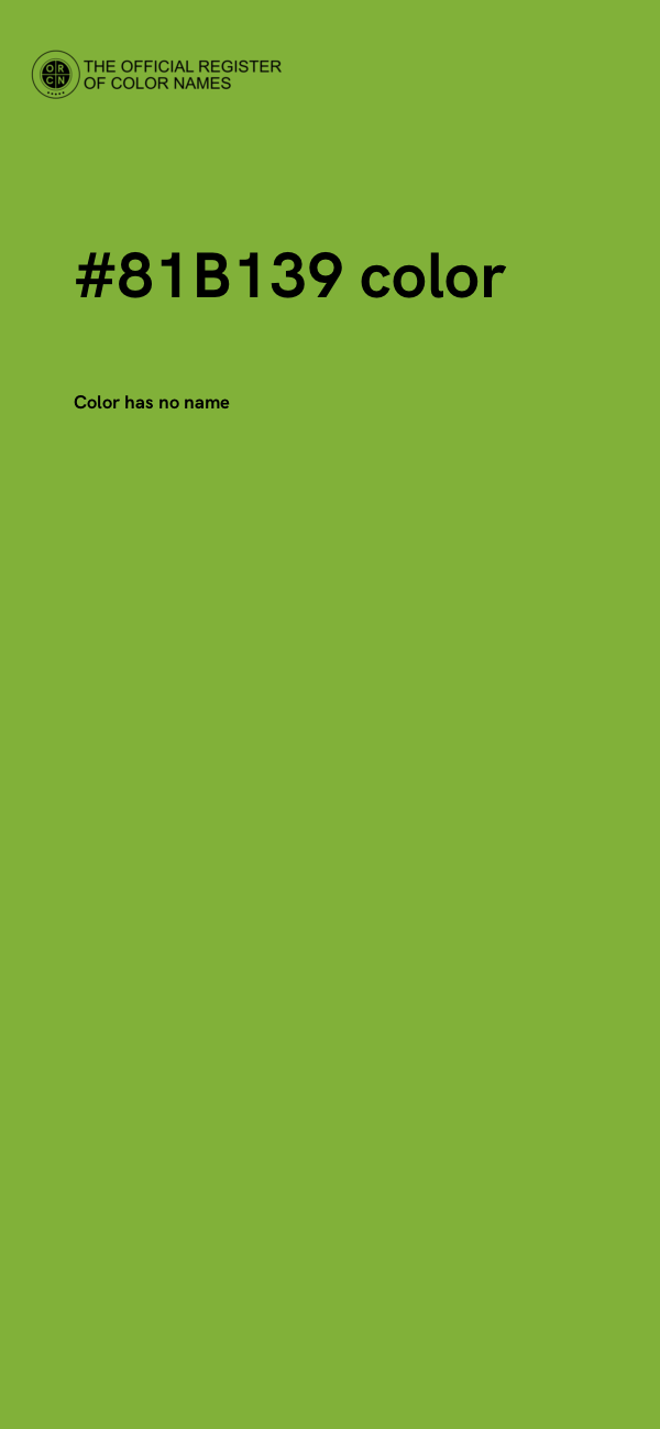 #81B139 color image