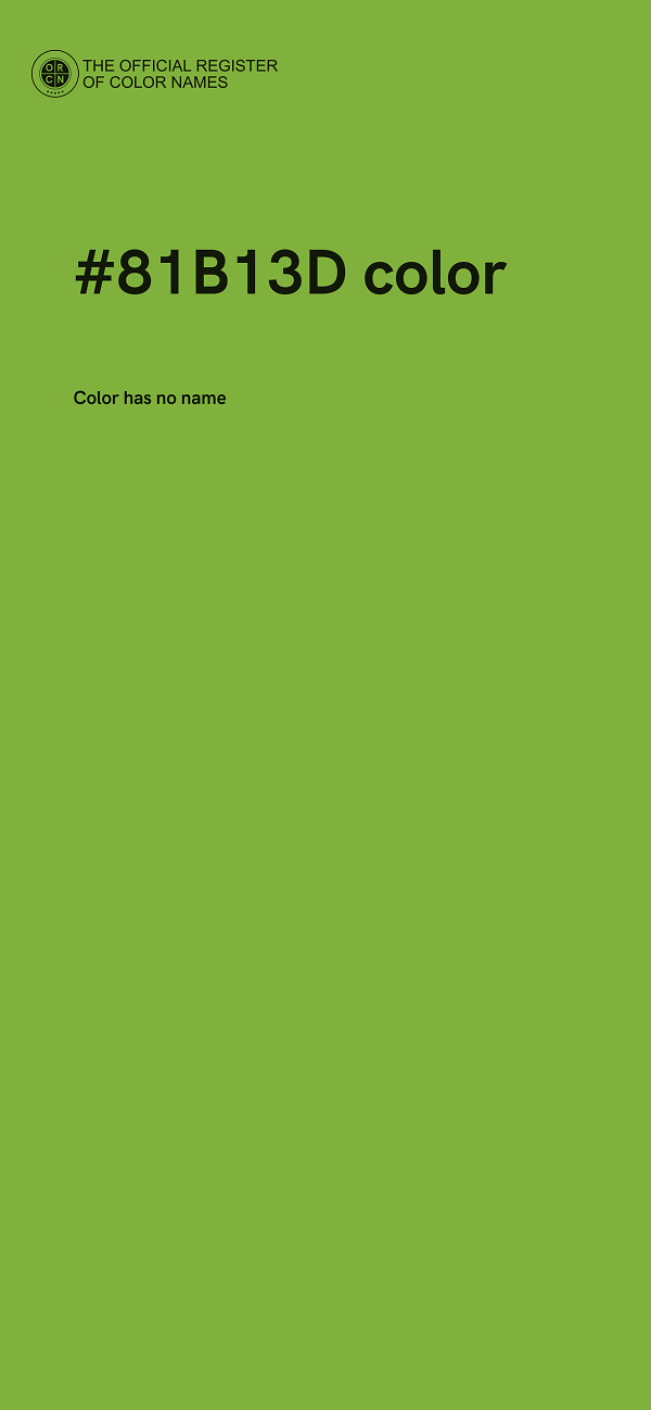 #81B13D color image