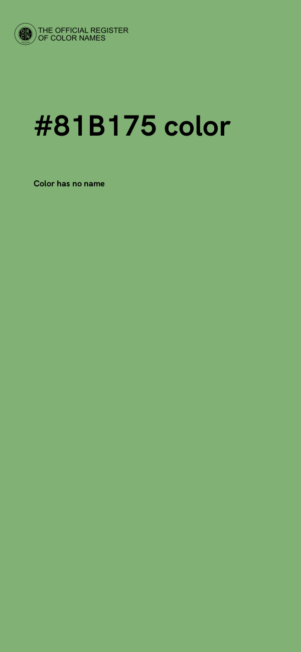 #81B175 color image
