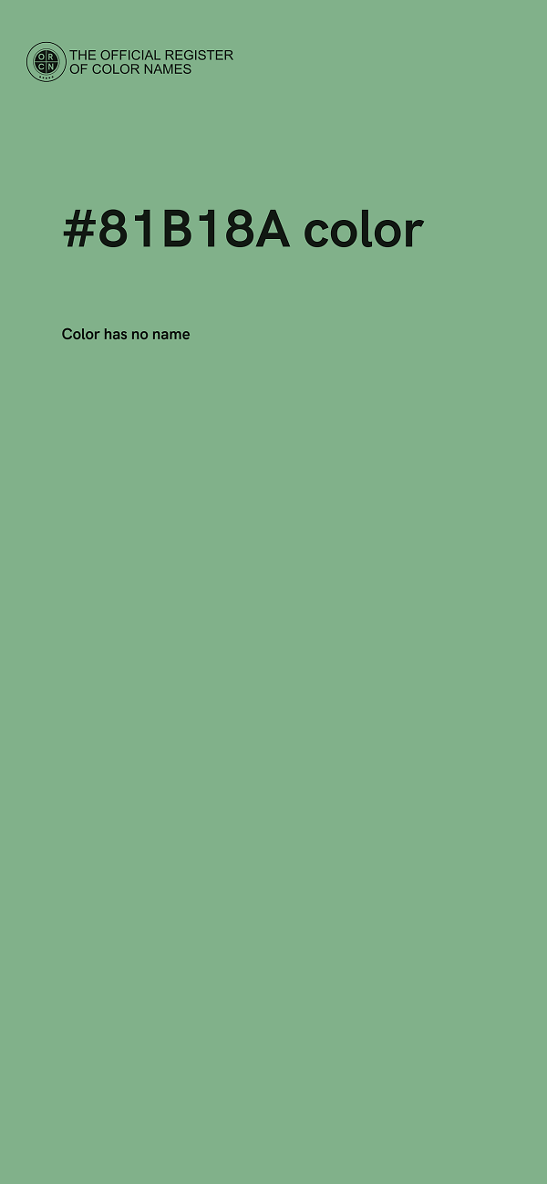 #81B18A color image