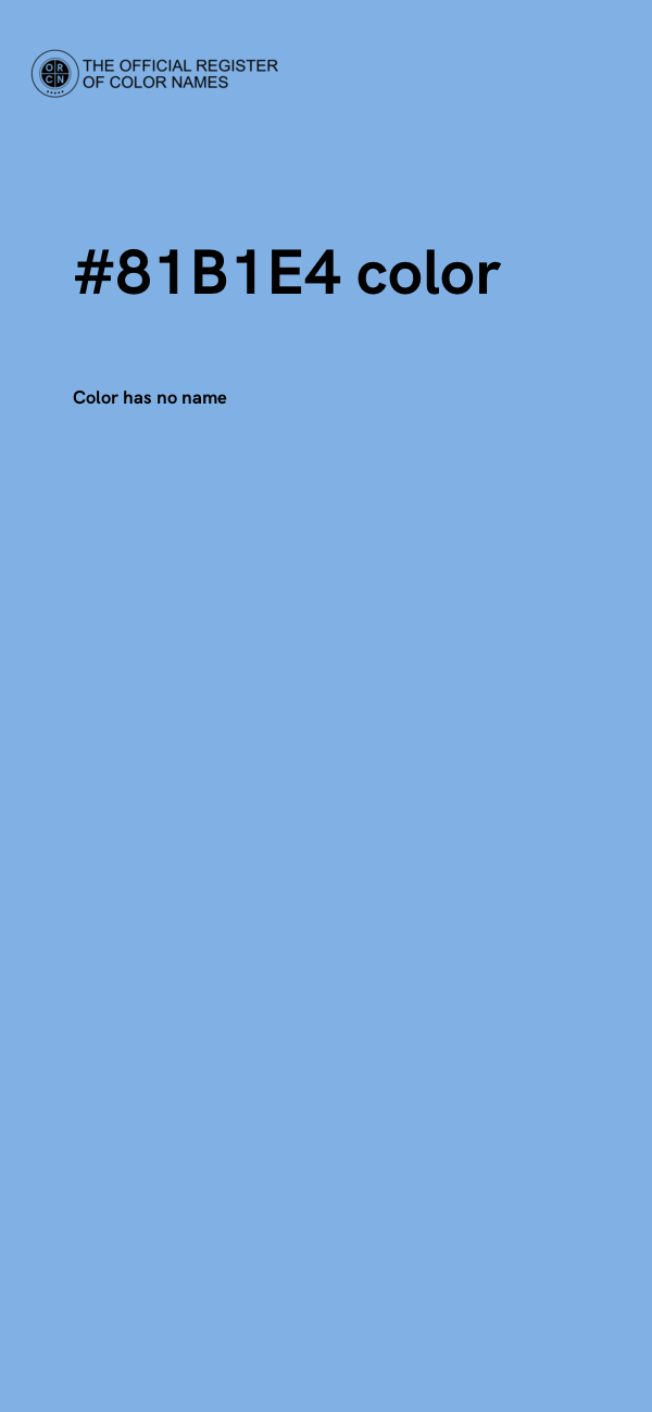 #81B1E4 color image