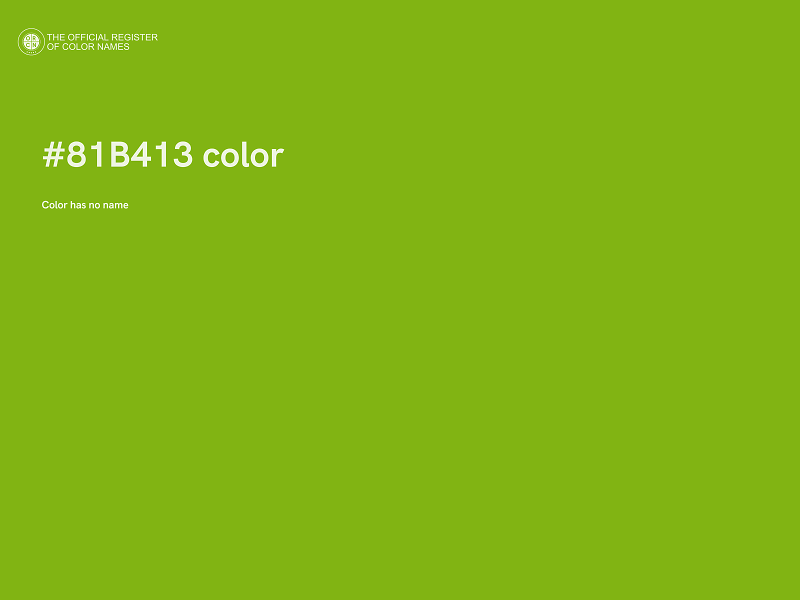 #81B413 color image