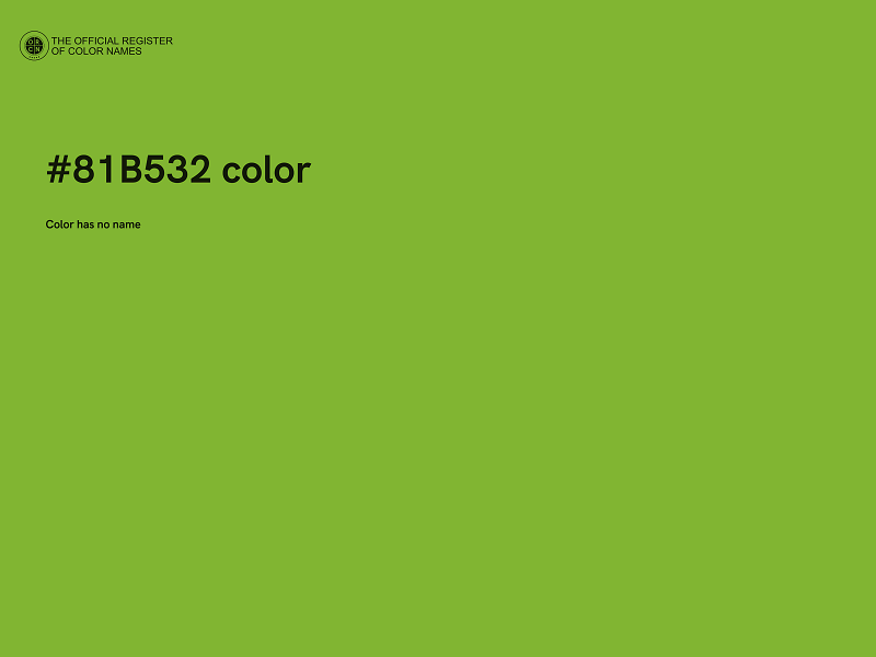 #81B532 color image