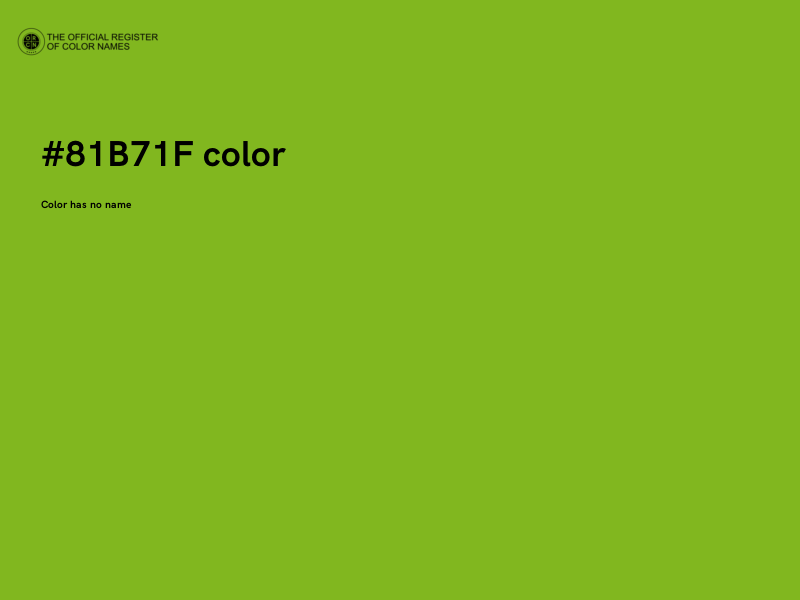 #81B71F color image