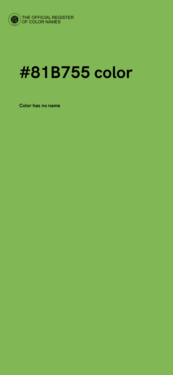 #81B755 color image