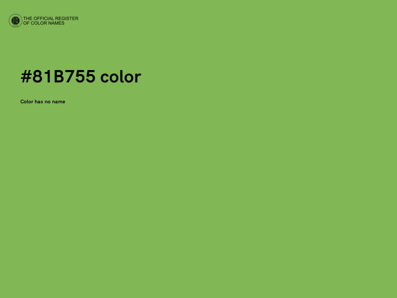 #81B755 color image
