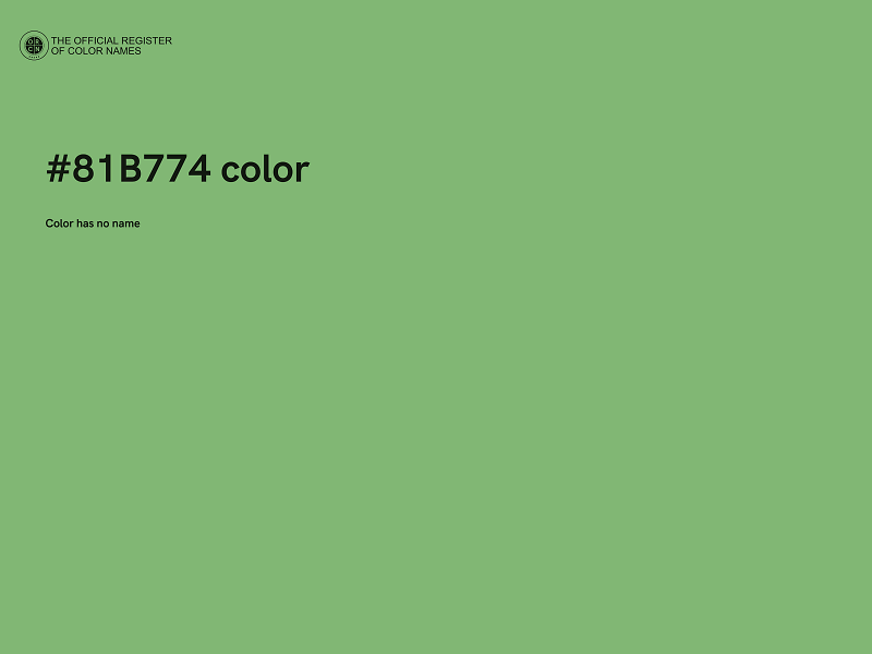 #81B774 color image