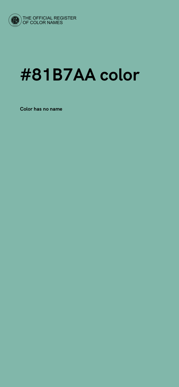#81B7AA color image