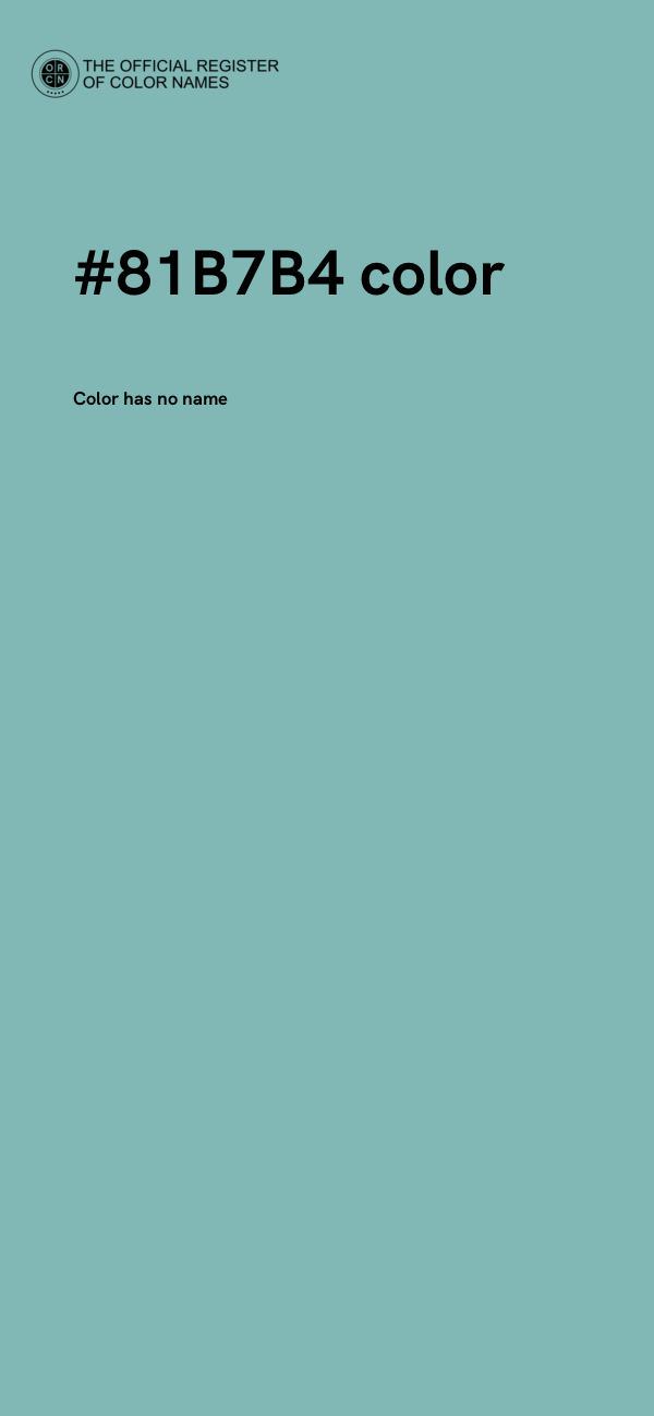 #81B7B4 color image