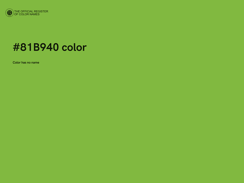 #81B940 color image