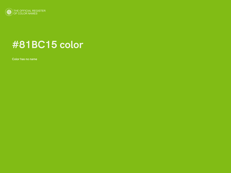 #81BC15 color image