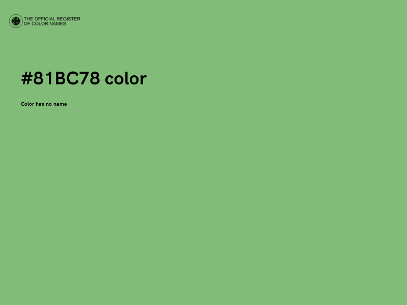 #81BC78 color image