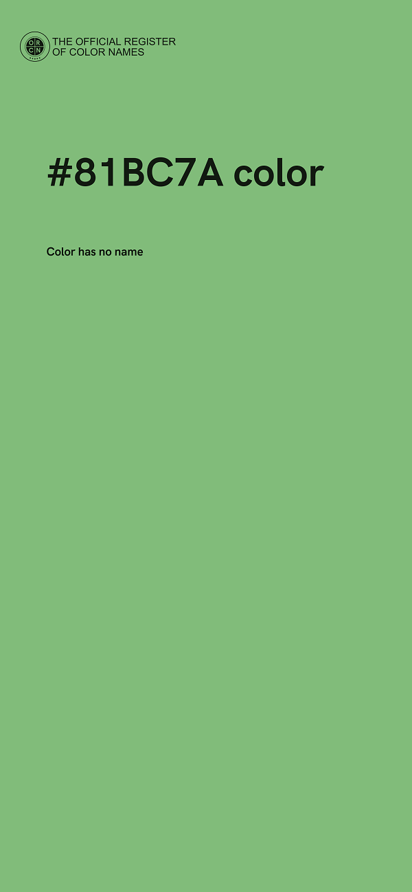 #81BC7A color image