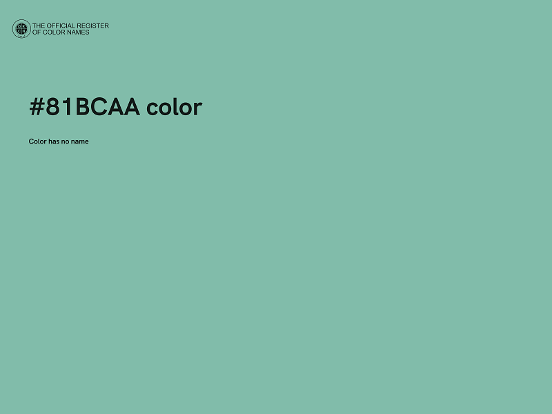 #81BCAA color image