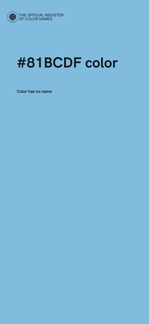 #81BCDF color image