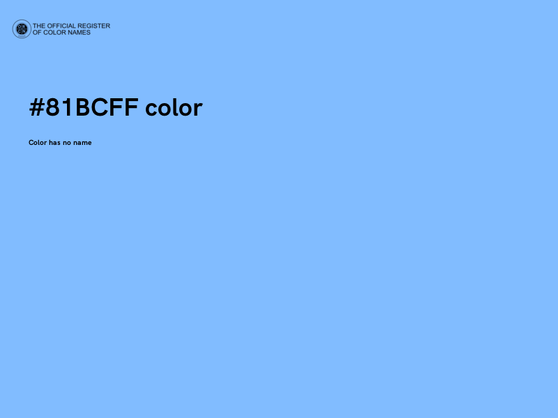 #81BCFF color image