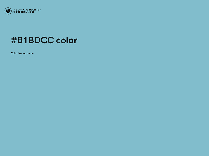 #81BDCC color image