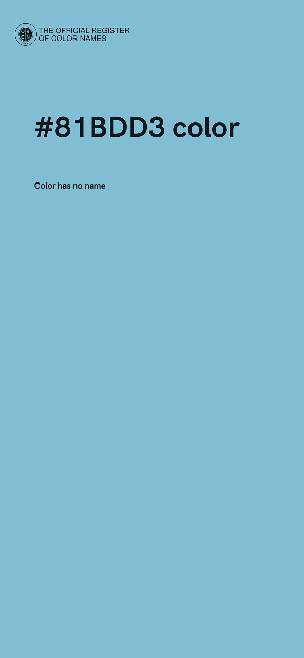 #81BDD3 color image