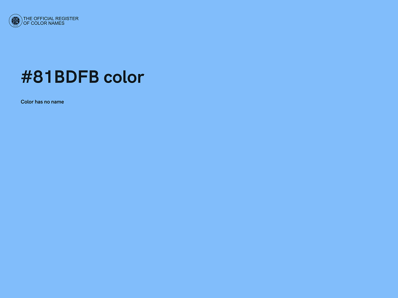 #81BDFB color image