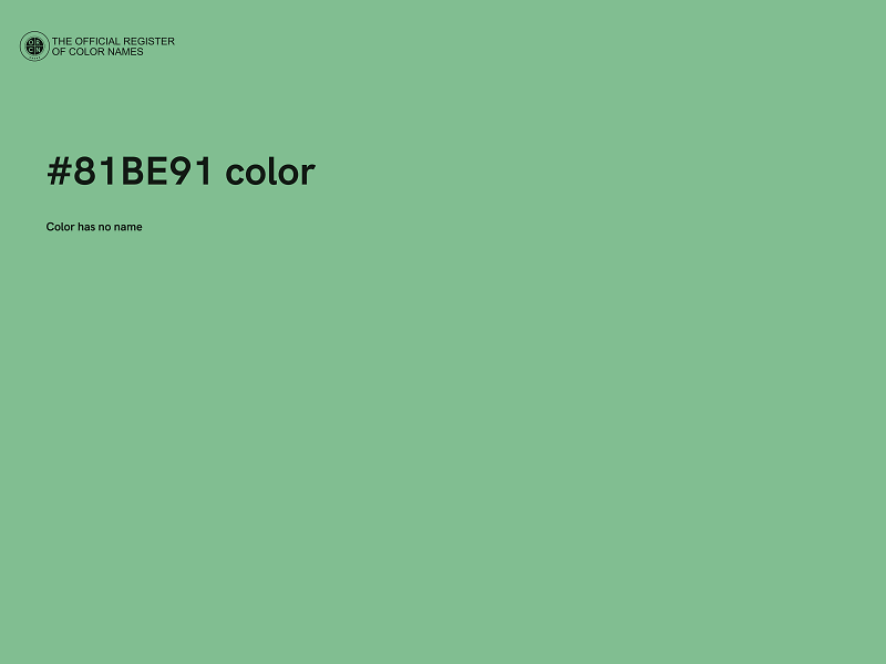 #81BE91 color image