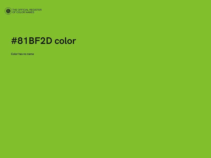 #81BF2D color image