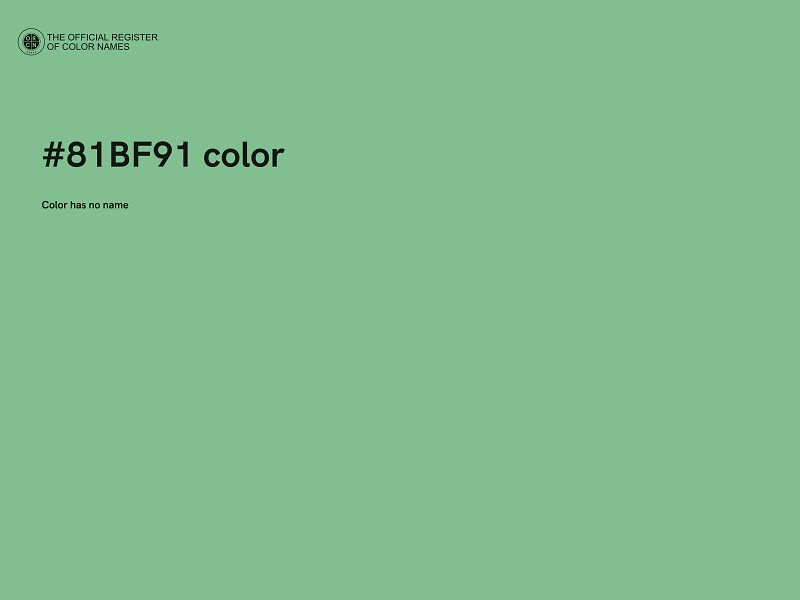 #81BF91 color image