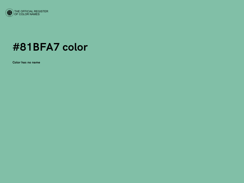 #81BFA7 color image