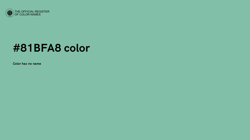 #81BFA8 color image