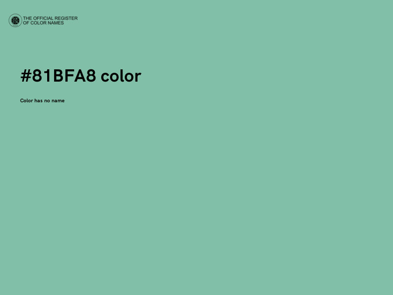 #81BFA8 color image