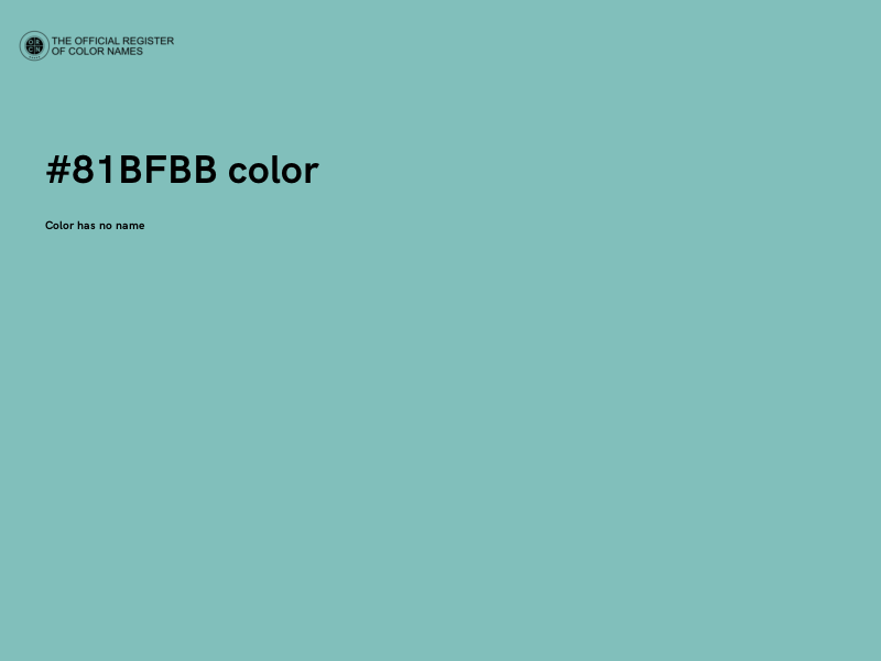 #81BFBB color image