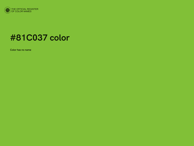#81C037 color image