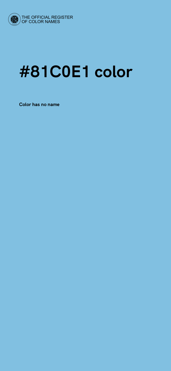 #81C0E1 color image