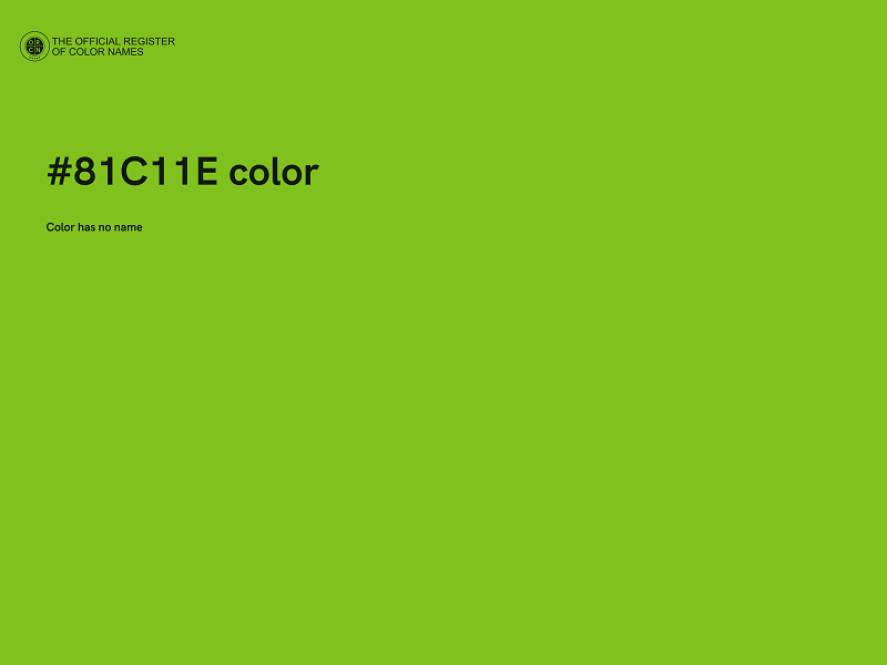 #81C11E color image