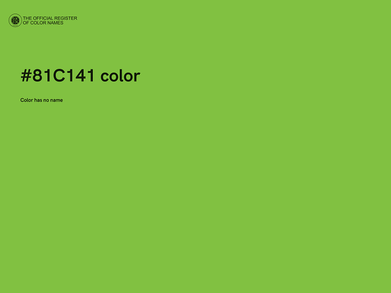 #81C141 color image