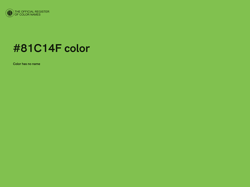 #81C14F color image